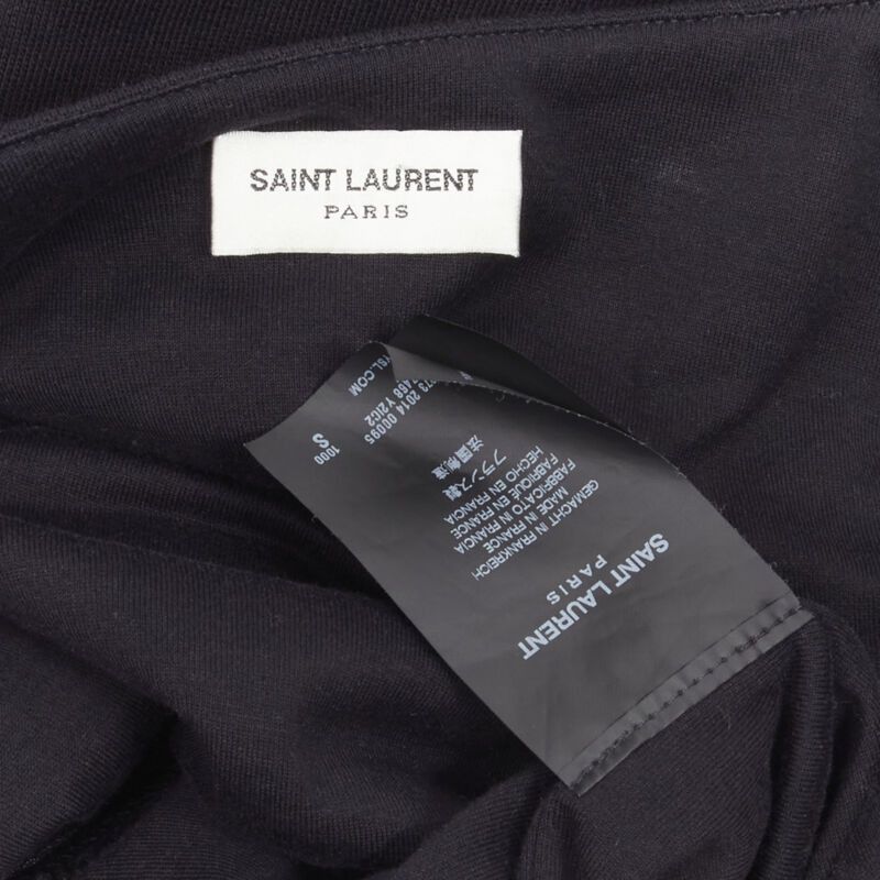 Saint Laurent Paris SAINT LAURENT Hedi Slimane 2014 black leather foldover collar pullover sweater S Size S / US 4 / IT 40 - 8 Thumbnail
