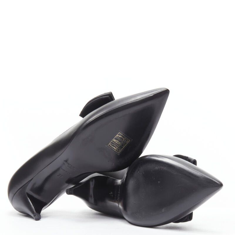 Saint Laurent Paris SAINT LAURENT silver spike studded bow point toe pump EU37 Size US 7 / IT 37 - 11 Thumbnail
