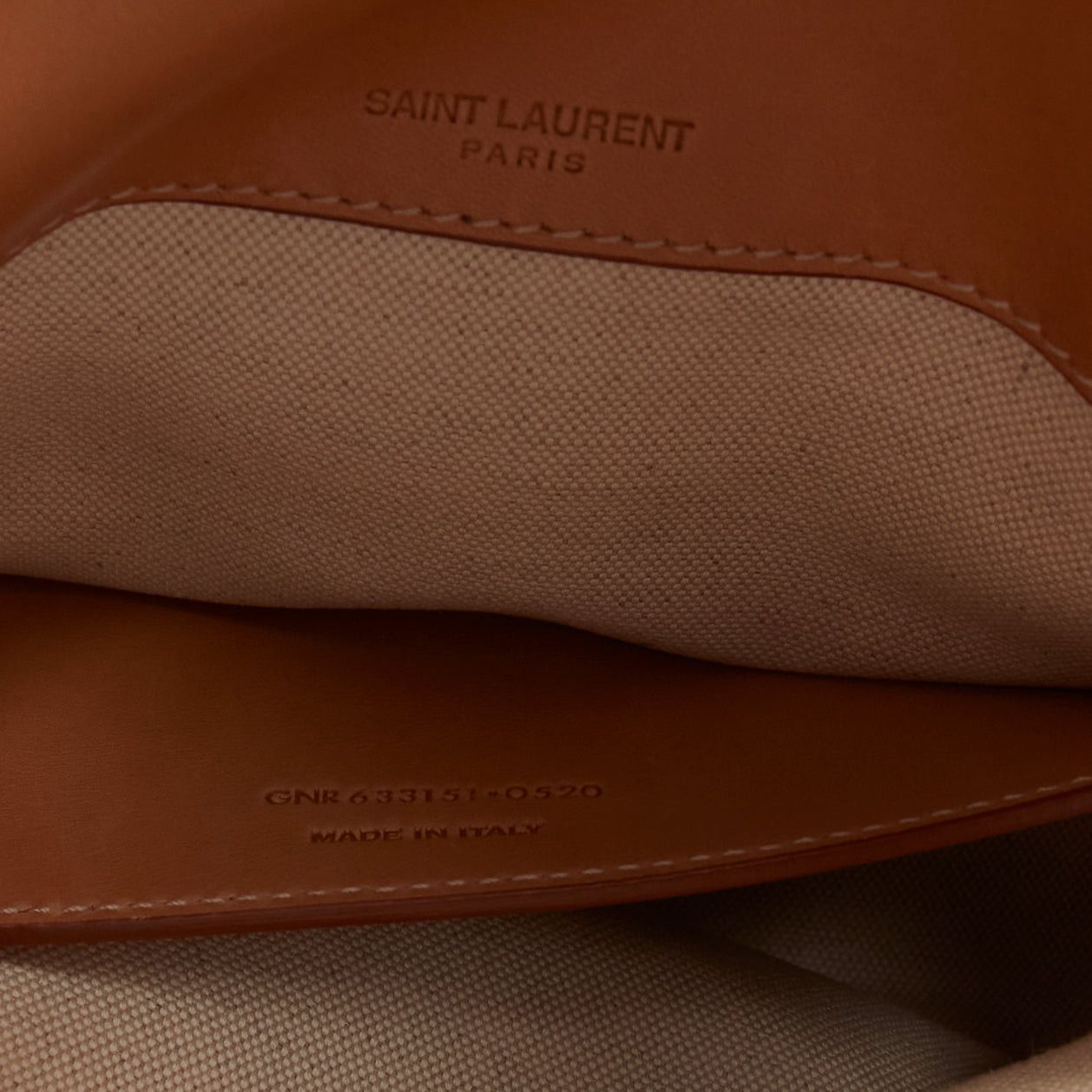 Saint Laurent Paris SAINT LAURENT Niki beige canvas brown leather trim logo flap crossbody chain bag Size ONE SIZE - 10 Thumbnail