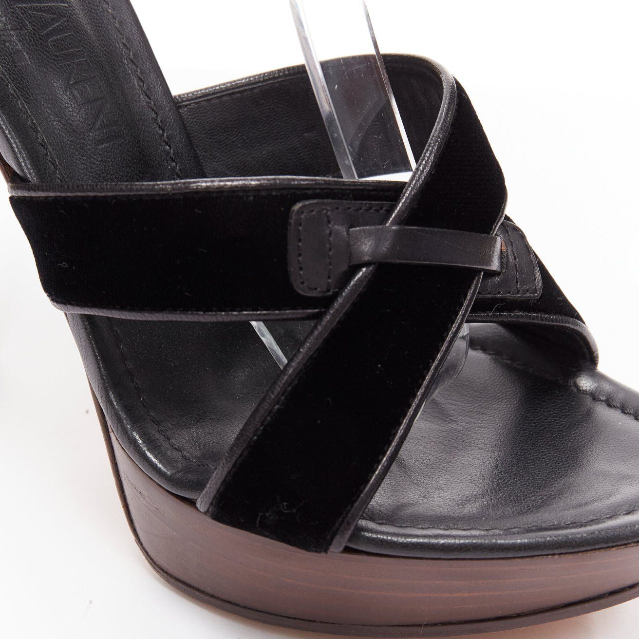 Saint Laurent Paris rare YVES SAINT LAURENT Tom Ford 2002 Runway black claw fur platform heel EU36.5 Size US 6.5 / IT 36.5 - 8 Thumbnail