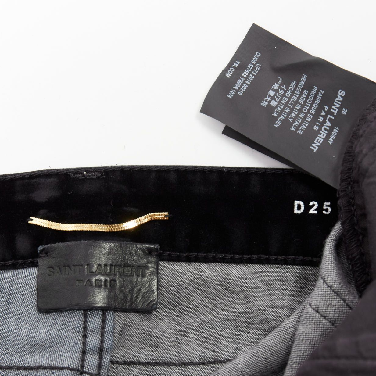 Saint Laurent Paris SAINT LAURENT 2018 black cotton blend velvet mid waist flare cropped pants 25" Size 27" / US 4 / IT 40 - 8 Thumbnail