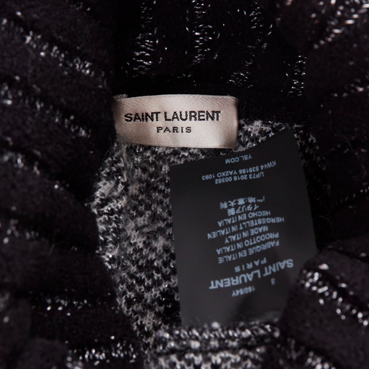 Saint Laurent Paris SAINT LAURENT 2018 Constellation black white astrology intarsia poncho cape S Size S / US 4 / IT 40 - 8 Thumbnail
