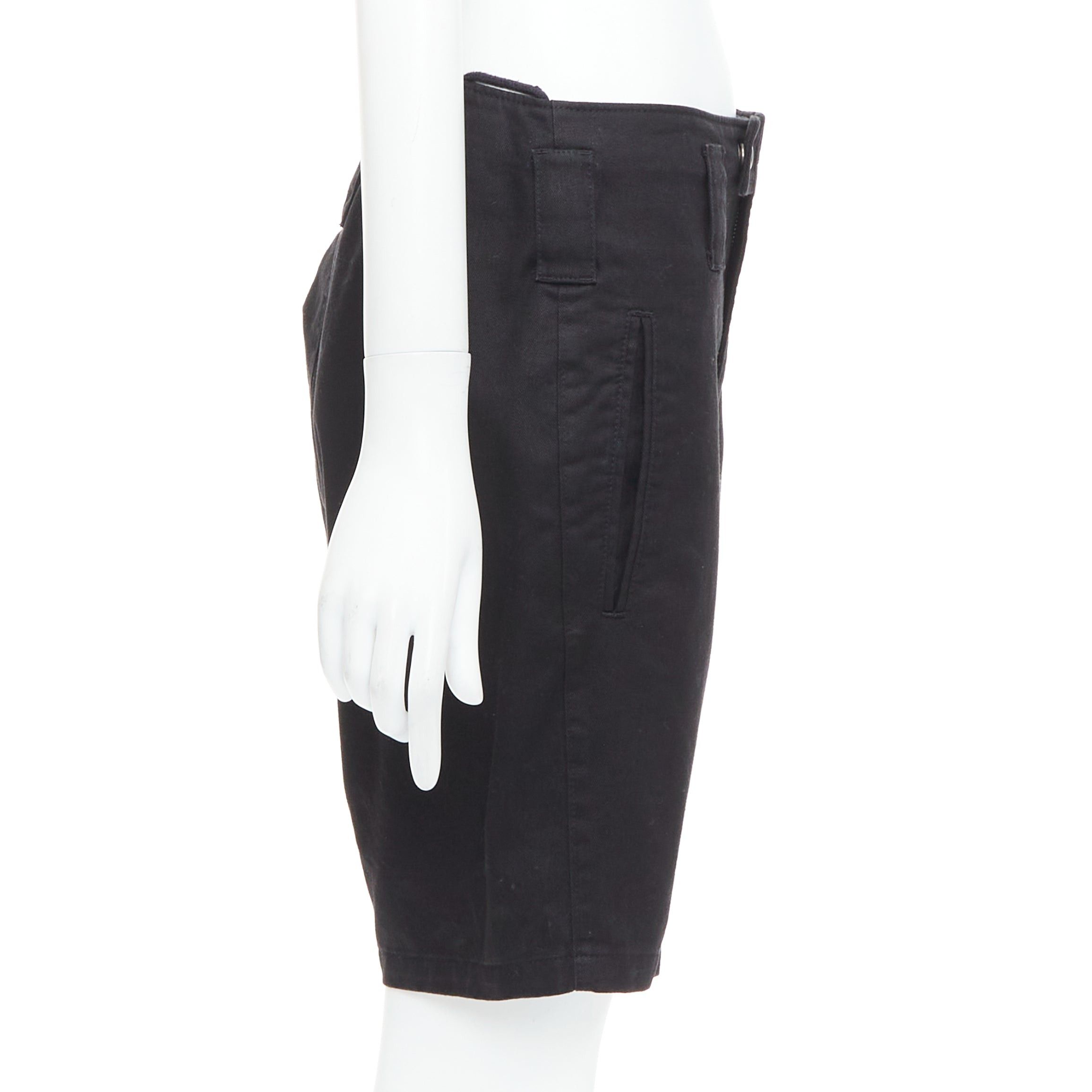 Saint Laurent Paris SAINT LAURENT 2018 black cotton ramie back pocket bermuda shorts FR36 S Size 27" / US 4 / IT 40 - 4 Thumbnail