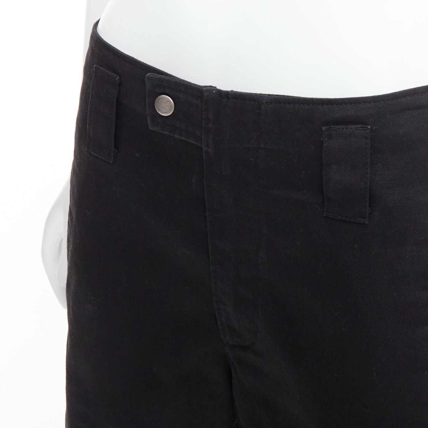 Saint Laurent Paris SAINT LAURENT 2018 black cotton ramie back pocket bermuda shorts FR36 S Size 27" / US 4 / IT 40 - 7 Thumbnail