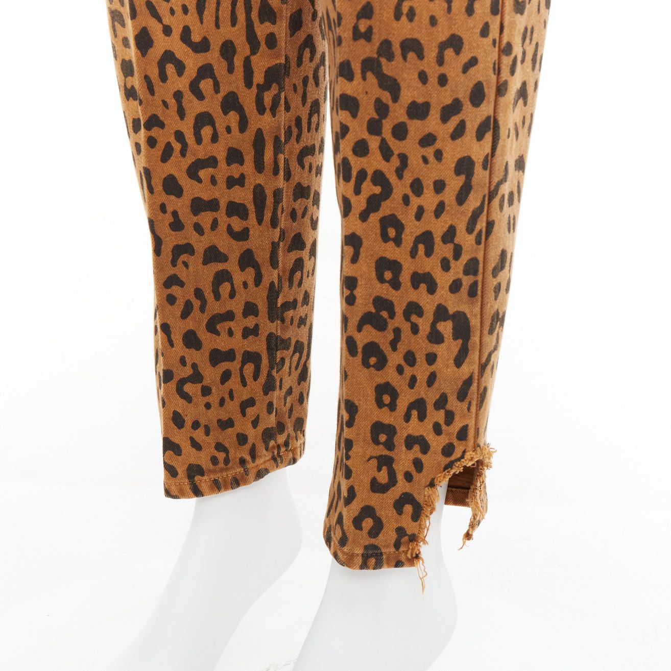 Saint Laurent Paris SAINT LAURENT 2018 brown leopard animal print distressed hem jeans 27" Size 27" / US 4 / IT 40 - 2 Thumbnail