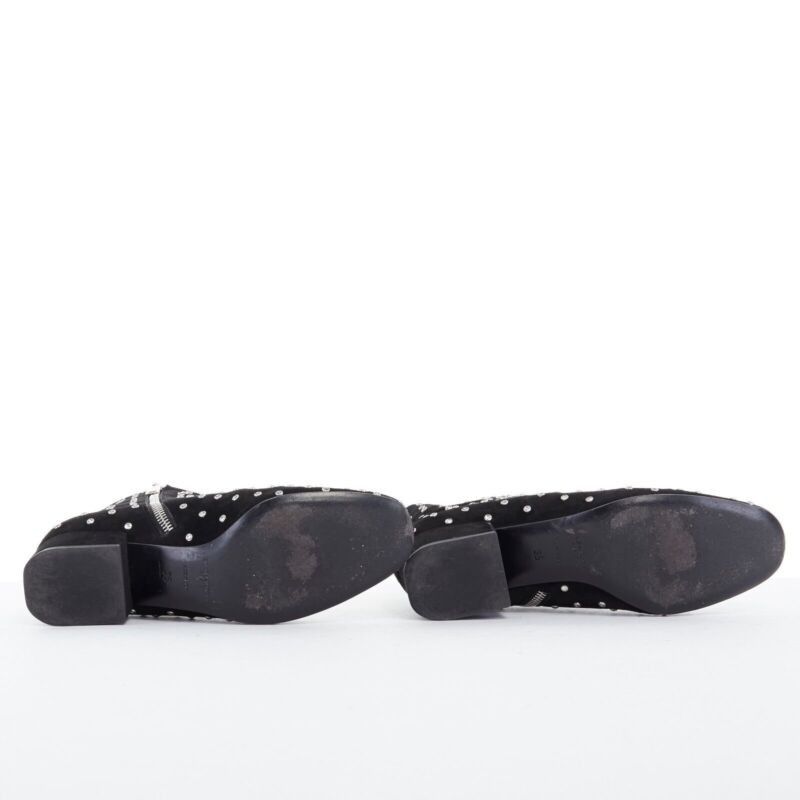 Saint Laurent Paris SAINT LAURENT PARIS black suede strass crystal embellished ankle boot shoe EU35 Size US 5 / IT 35 - 6 Thumbnail