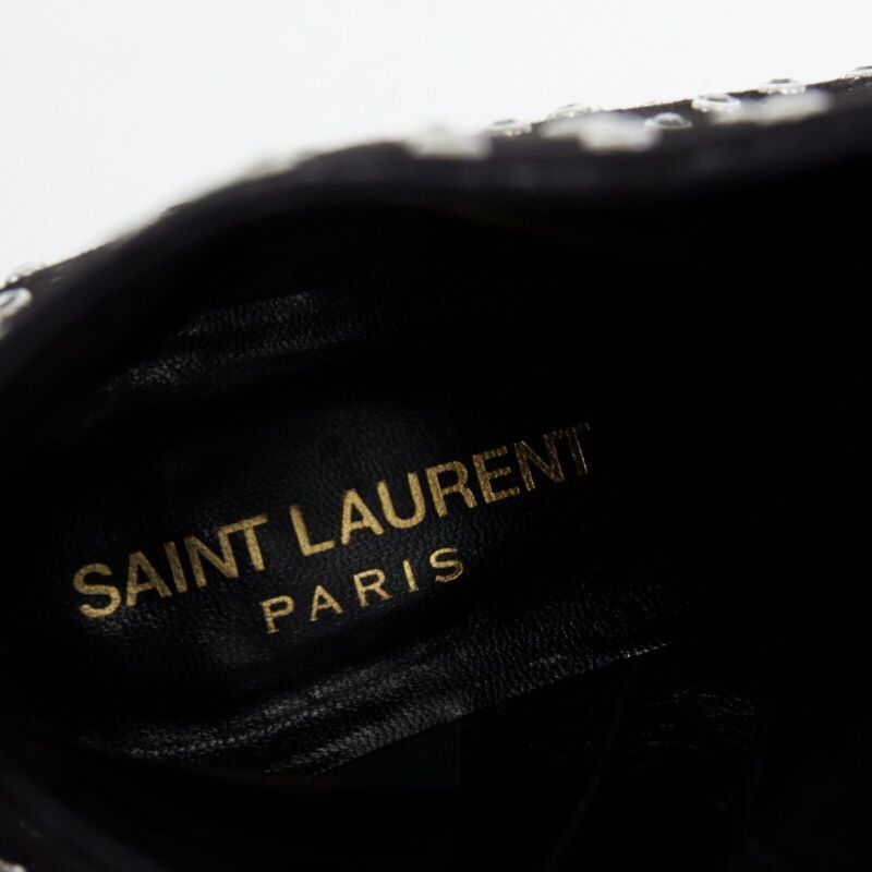 Saint Laurent Paris SAINT LAURENT PARIS black suede strass crystal embellished ankle boot shoe EU35 Size US 5 / IT 35 - 10 Thumbnail