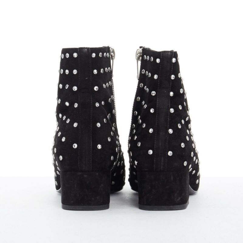 Saint Laurent Paris SAINT LAURENT PARIS black suede strass crystal embellished ankle boot shoe EU35 Size US 5 / IT 35 - 5 Thumbnail