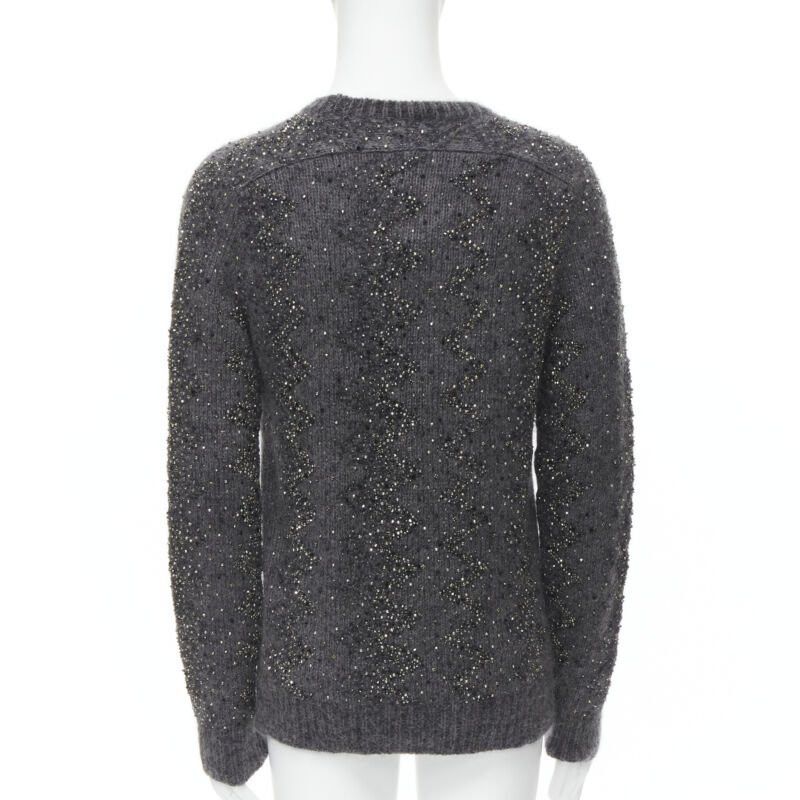 Saint Laurent Paris new SAINT LAURENT 2018 mohair wool crystal rhinestone embellished sweater M Size M / US 6-8 / IT 42-44 - 5 Thumbnail