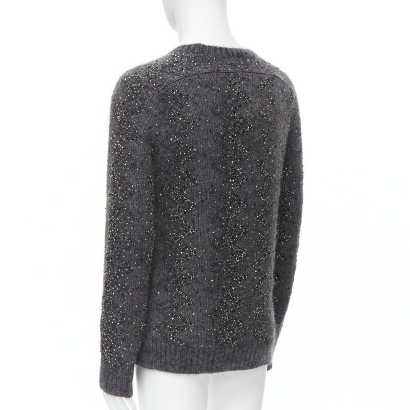 Saint Laurent Paris new SAINT LAURENT 2018 mohair wool crystal rhinestone embellished sweater M Size M / US 6-8 / IT 42-44 - 6 Thumbnail