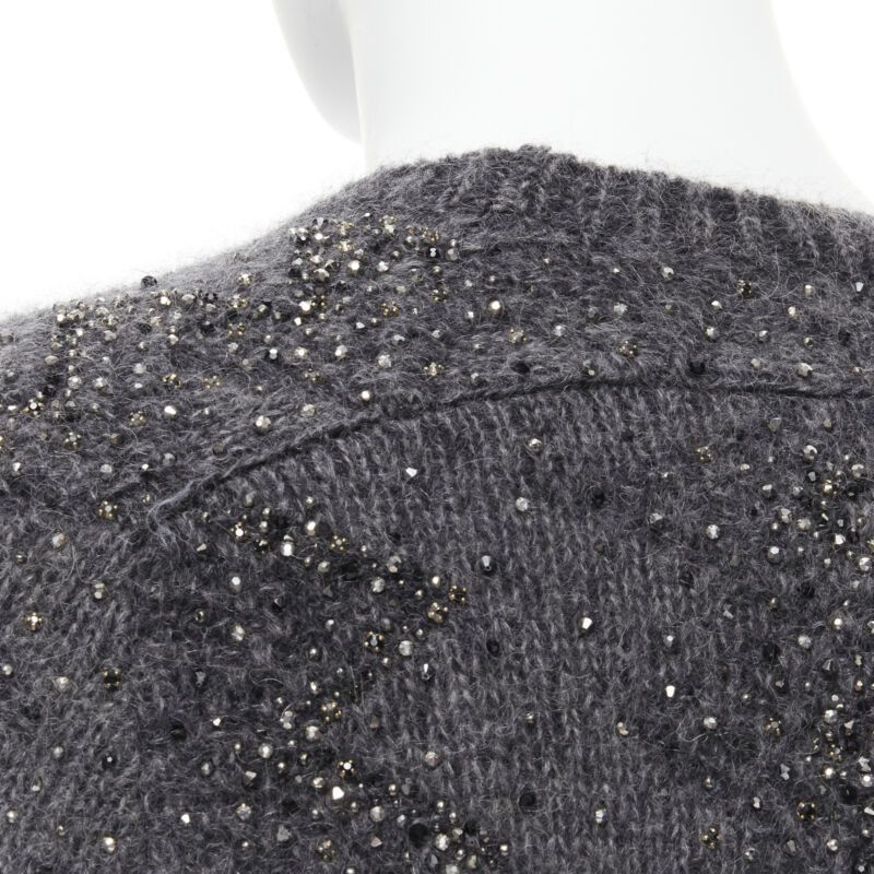 Saint Laurent Paris new SAINT LAURENT 2018 mohair wool crystal rhinestone embellished sweater M Size M / US 6-8 / IT 42-44 - 7 Thumbnail