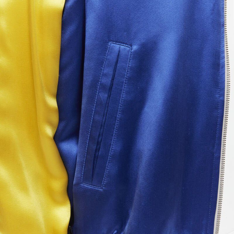 Saint Laurent Paris new SAINT LAURENT 2018 Reversible yellow blue bird nude embroidery bomber EU48 M Size US M / EU 48-50 / 2 - 9 Thumbnail