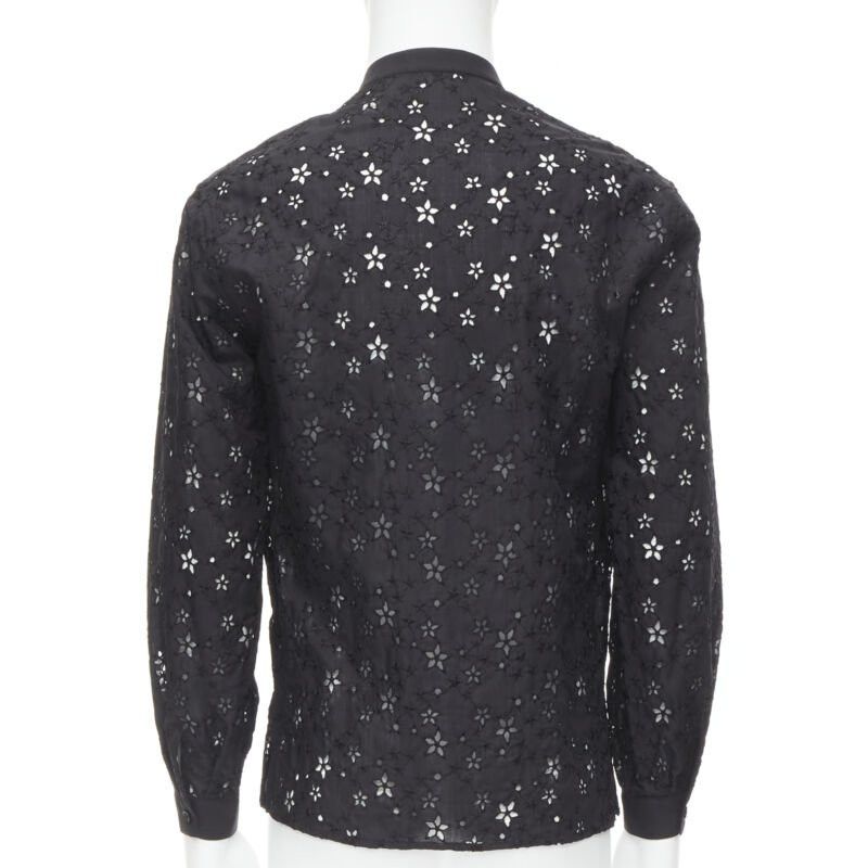 Saint Laurent Paris new SAINT LAURENT 2018 black star embroidery anglais collarless shirt EU38 S Size US S / EU 44-46 / 1 - 5 Thumbnail