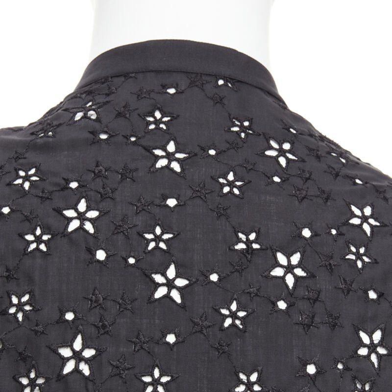 Saint Laurent Paris new SAINT LAURENT 2018 black star embroidery anglais collarless shirt EU38 S Size US S / EU 44-46 / 1 - 2 Thumbnail