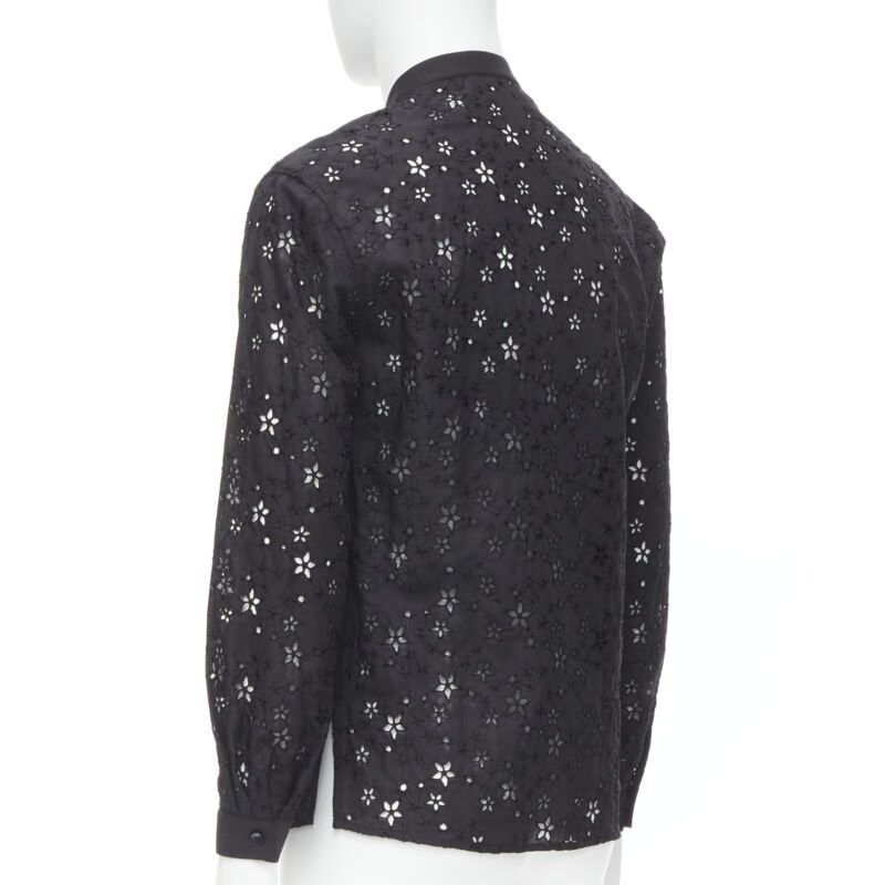 Saint Laurent Paris new SAINT LAURENT 2018 black star embroidery anglais collarless shirt EU38 S Size US S / EU 44-46 / 1 - 6 Thumbnail