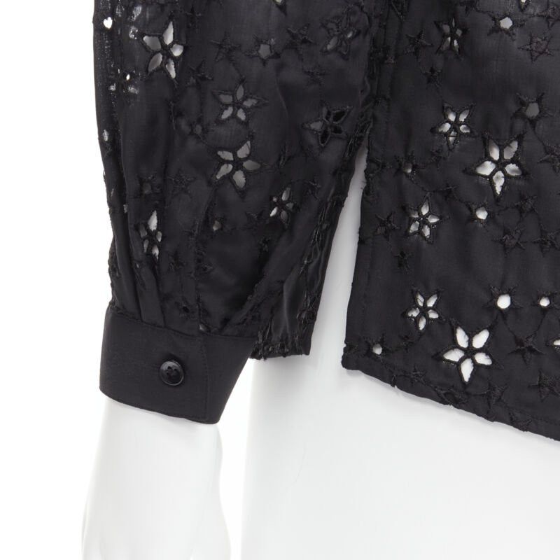 Saint Laurent Paris new SAINT LAURENT 2018 black star embroidery anglais collarless shirt EU38 S Size US S / EU 44-46 / 1 - 9 Thumbnail