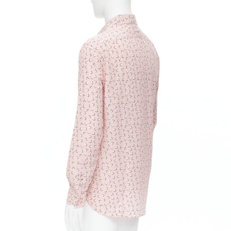 Saint Laurent Paris new Saint Laurent 2018 100% silk pink Iconic star print long sleeve shirt S EU38 Size US S / EU 44-46 / 1 - 5 Thumbnail
