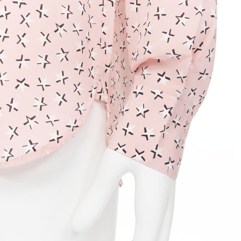 Saint Laurent Paris new Saint Laurent 2018 100% silk pink Iconic star print long sleeve shirt S EU38 Size US S / EU 44-46 / 1 - 8 Thumbnail
