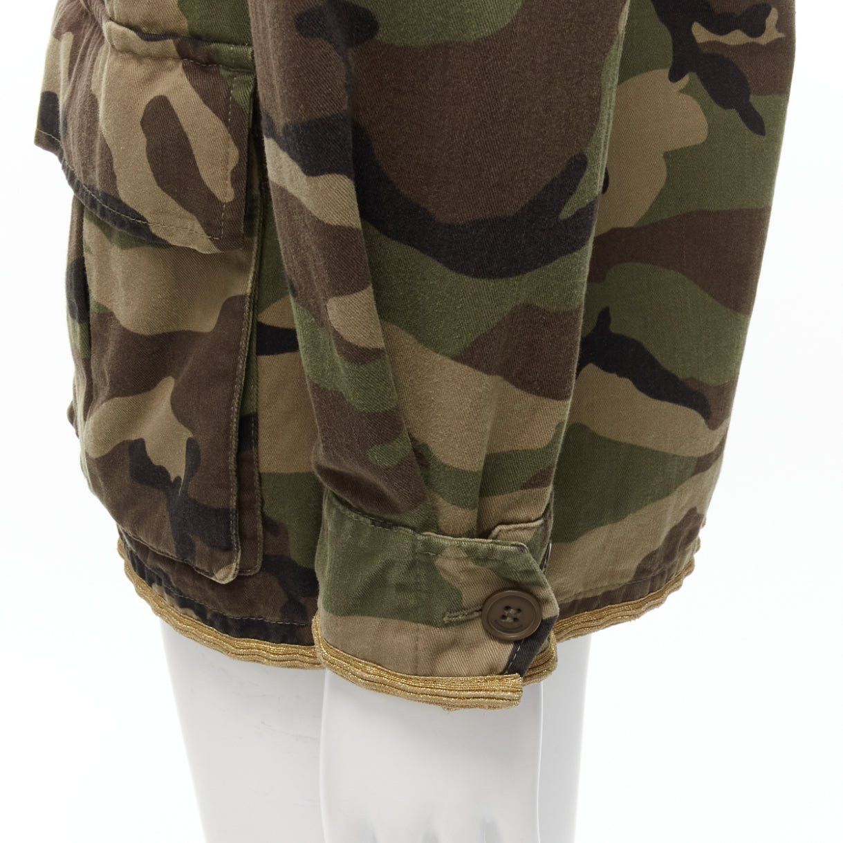 Saint Laurent Paris SAINT LAURENT Hedi Slimane 2014 gold trim green camouflage military cargo jacket FR46 S Size US S / EU 44-46 / 1 - 8 Thumbnail
