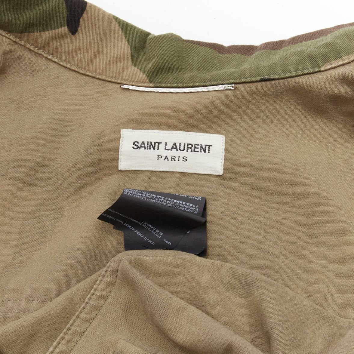 Saint Laurent Paris SAINT LAURENT Hedi Slimane 2014 gold trim green camouflage military cargo jacket FR46 S Size US S / EU 44-46 / 1 - 9 Thumbnail