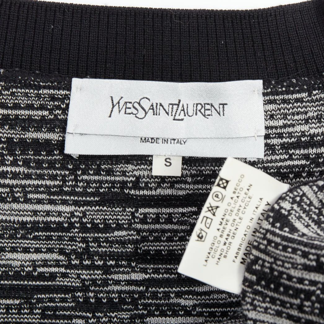 Saint Laurent Paris YVES SAINT LAURENT black superfine merino wool 140 batwing dress S Size S / US 4 / IT 40 - 8 Thumbnail