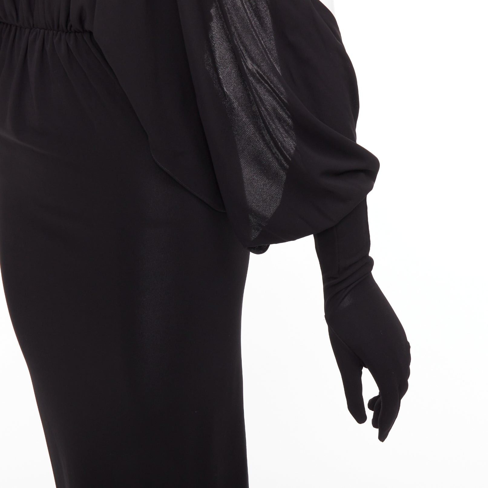 Saint Laurent Paris SAINT LAURENT 2023 Runway black sweetheart wired sweetheart gloves gown dress FR36 S Size S / US 4 / IT 40 - 2 Thumbnail