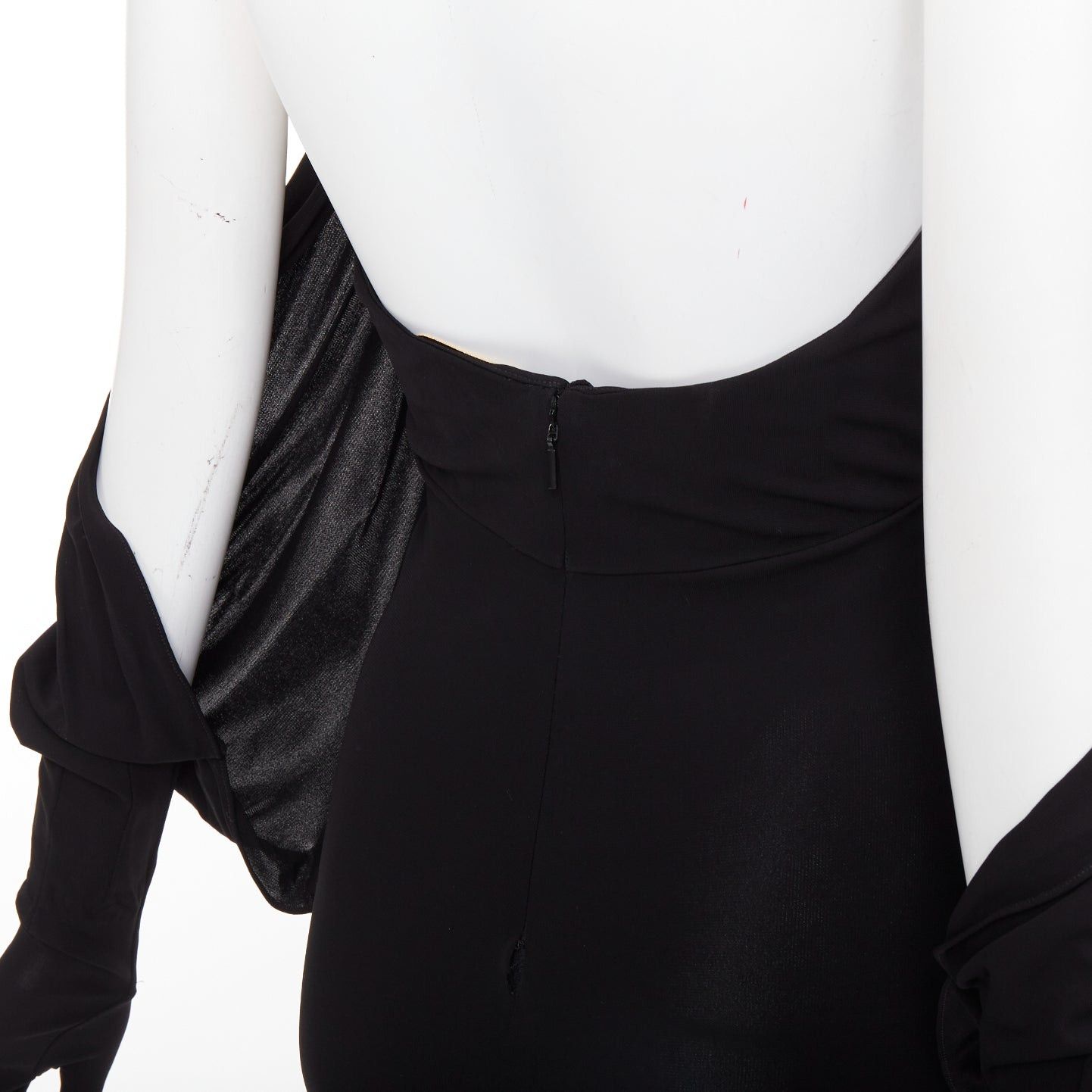 Saint Laurent Paris SAINT LAURENT 2023 Runway black sweetheart wired sweetheart gloves gown dress FR36 S Size S / US 4 / IT 40 - 8 Thumbnail