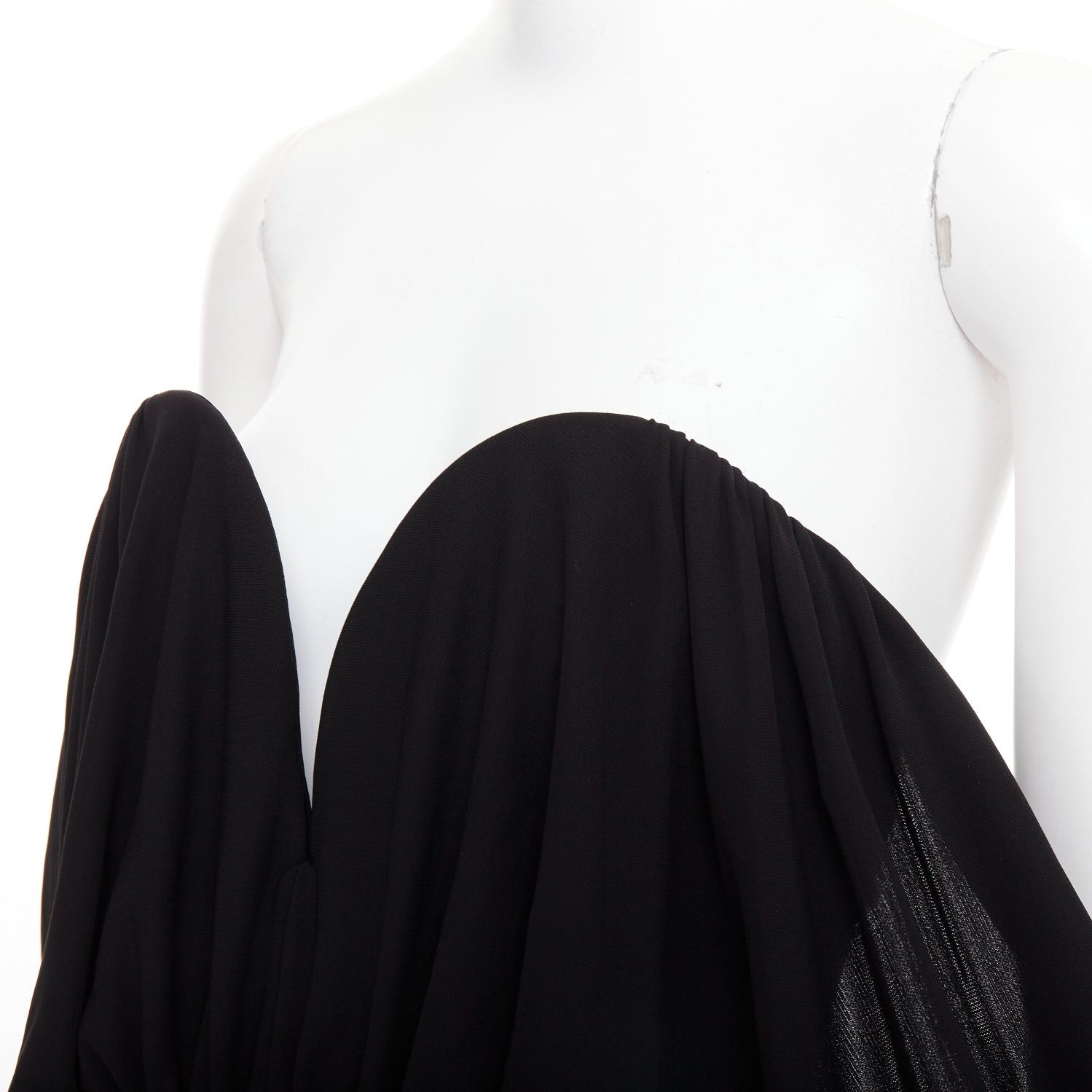 Saint Laurent Paris SAINT LAURENT 2023 Runway black sweetheart wired sweetheart gloves gown dress FR36 S Size S / US 4 / IT 40 - 7 Thumbnail