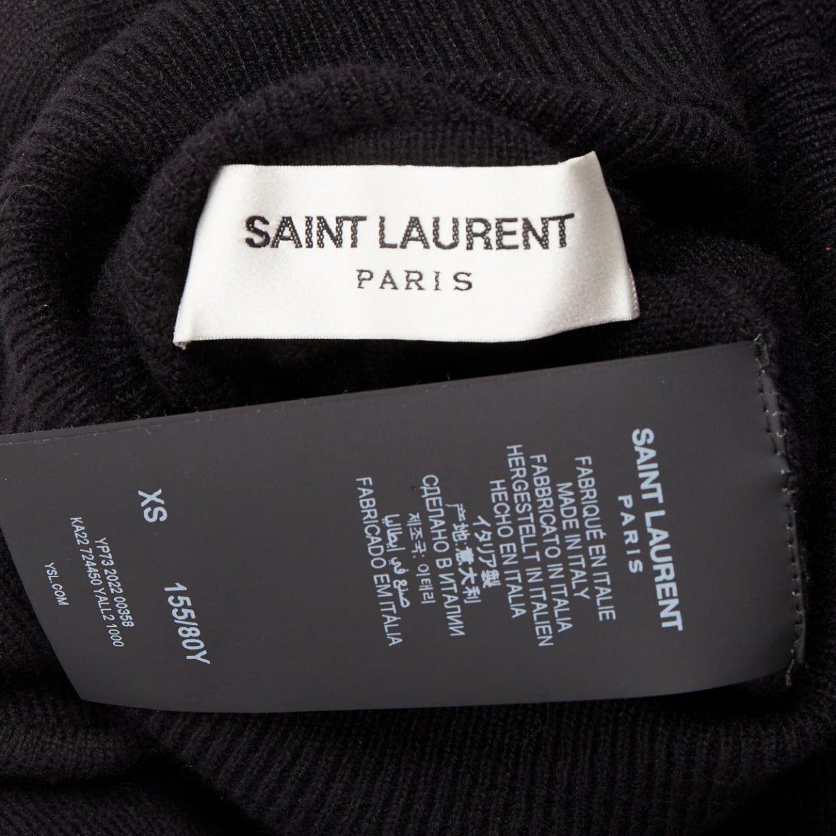 Saint Laurent Paris SAINT LAURENT 2022 Runway 100% cashmere knit turtleneck Power padded shoulder maxi dress gown XS Size S / US 4 / IT 40 - 11 Thumbnail