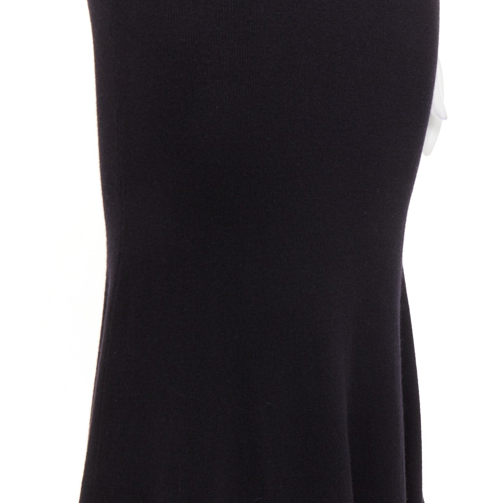 Saint Laurent Paris SAINT LAURENT 2022 Runway 100% cashmere knit turtleneck Power padded shoulder maxi dress gown XS Size S / US 4 / IT 40 - 10 Thumbnail