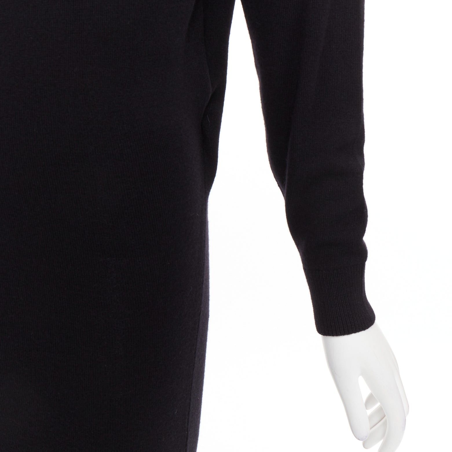 Saint Laurent Paris SAINT LAURENT 2022 Runway 100% cashmere knit turtleneck Power padded shoulder maxi dress gown XS Size S / US 4 / IT 40 - 9 Thumbnail