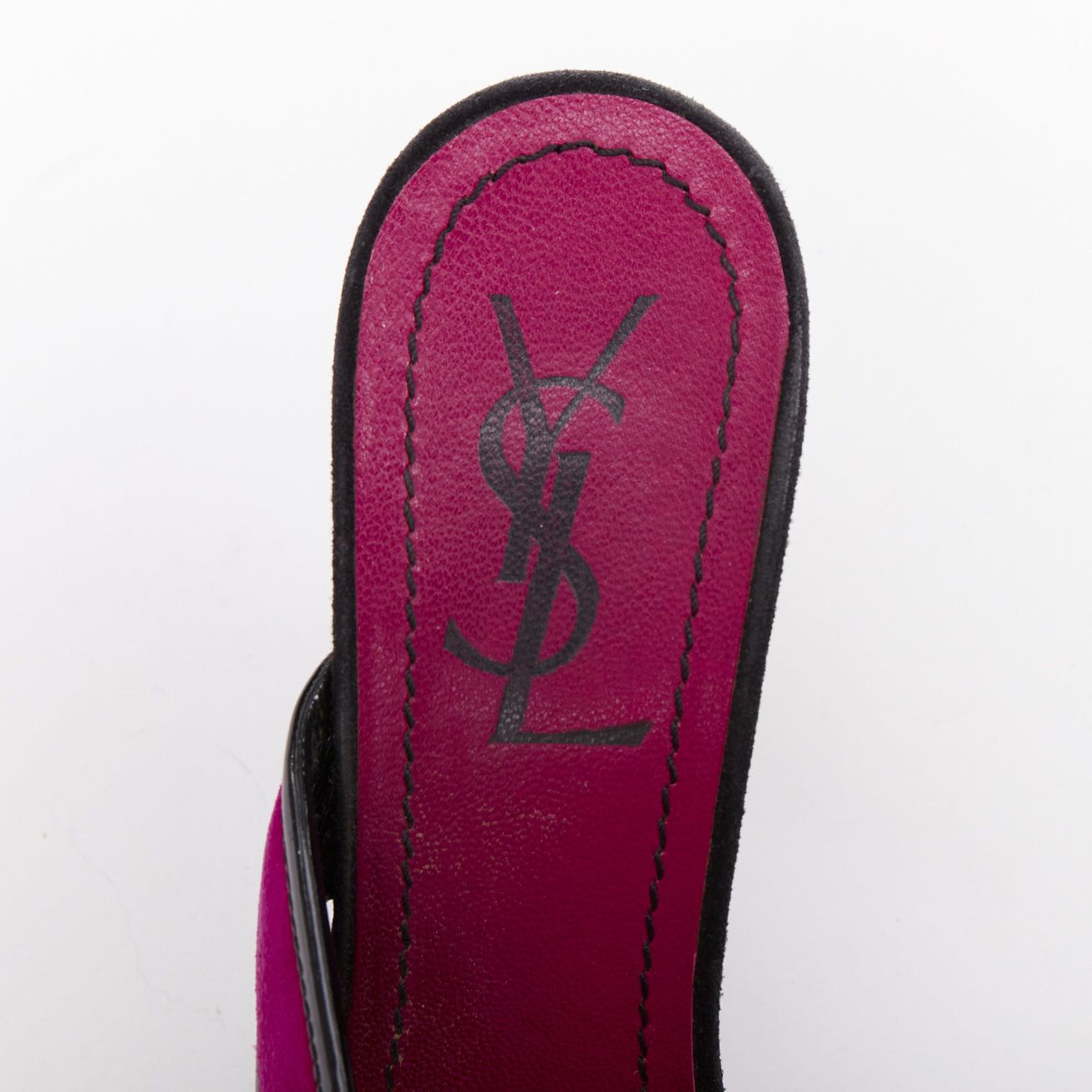 Saint Laurent Paris YVES SAINT LAURENT Vintage purple suede black platform slip on mules sandals EU40 Size US 10 / IT 40 - 10 Thumbnail