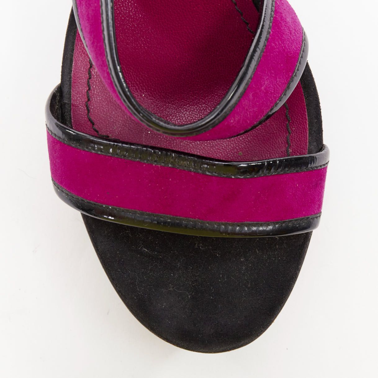 Saint Laurent Paris YVES SAINT LAURENT Vintage purple suede black platform slip on mules sandals EU40 Size US 10 / IT 40 - 6 Thumbnail