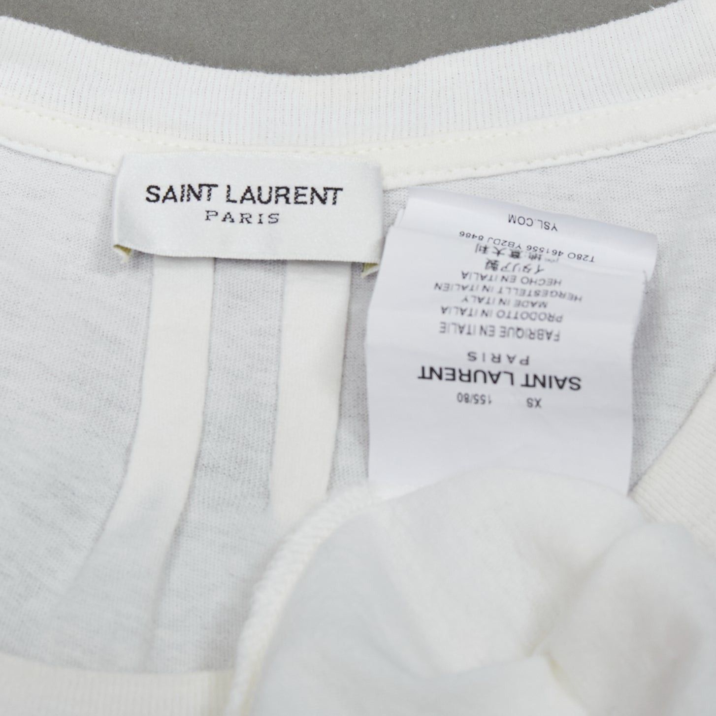 Saint Laurent Paris SAINT LAURENT 2016 T Rex Dino vintage washed print white tshirt XS Size S / US 4 / IT 40 - 8 Thumbnail