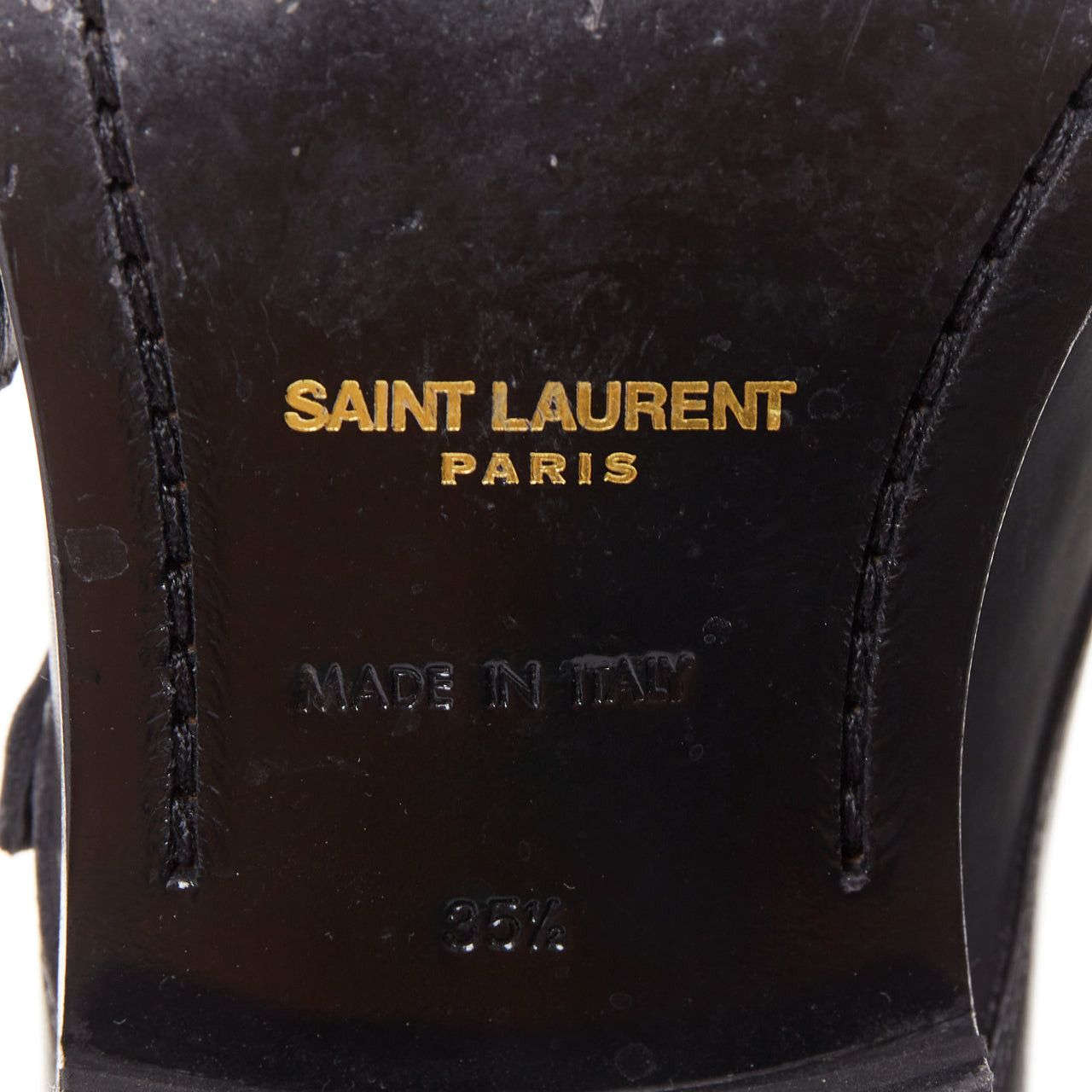 Saint Laurent Paris SAINT LAURENT black leather silver buckle double monk strap oxford shoes EU35.5 Size US 5.5 / IT 35.5 - 10 Thumbnail