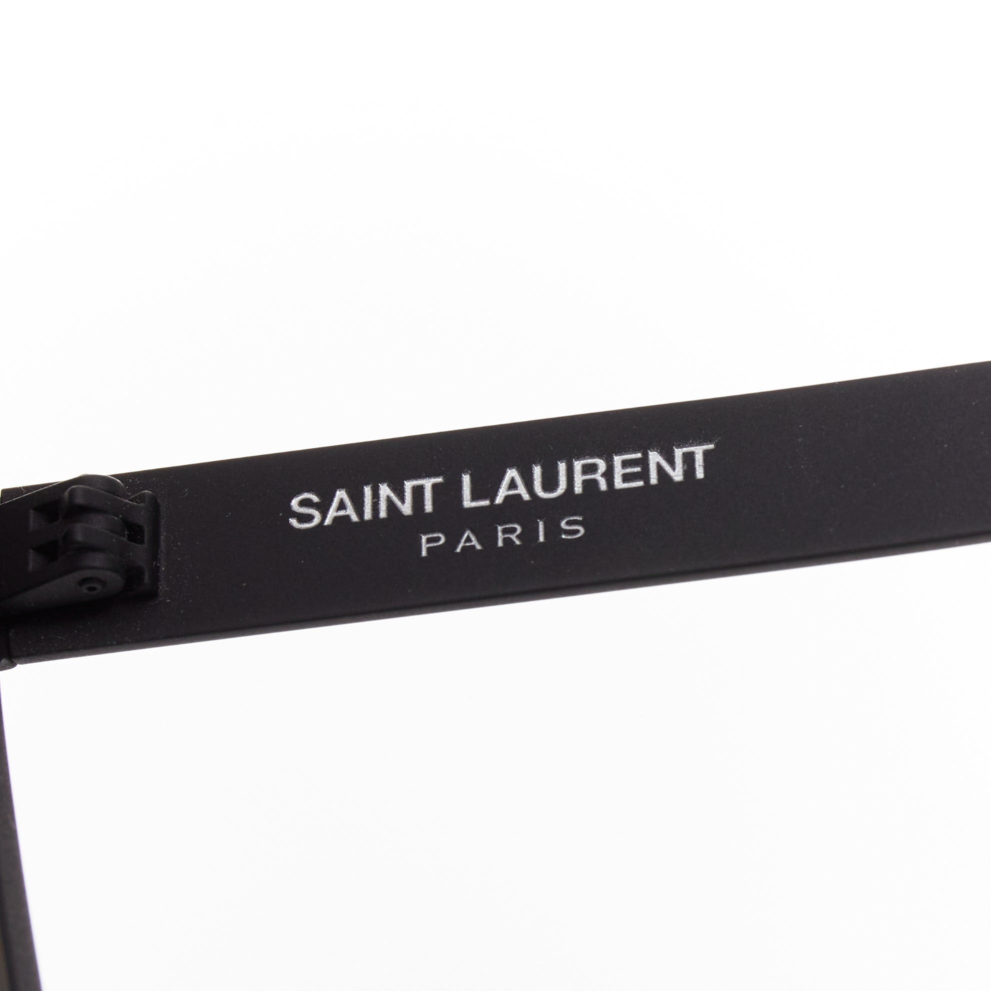 Saint Laurent Paris SAINT LAURENT SL182 Betty black matte surface rectangular shield sunglasses Size ONE SIZE - 7 Thumbnail