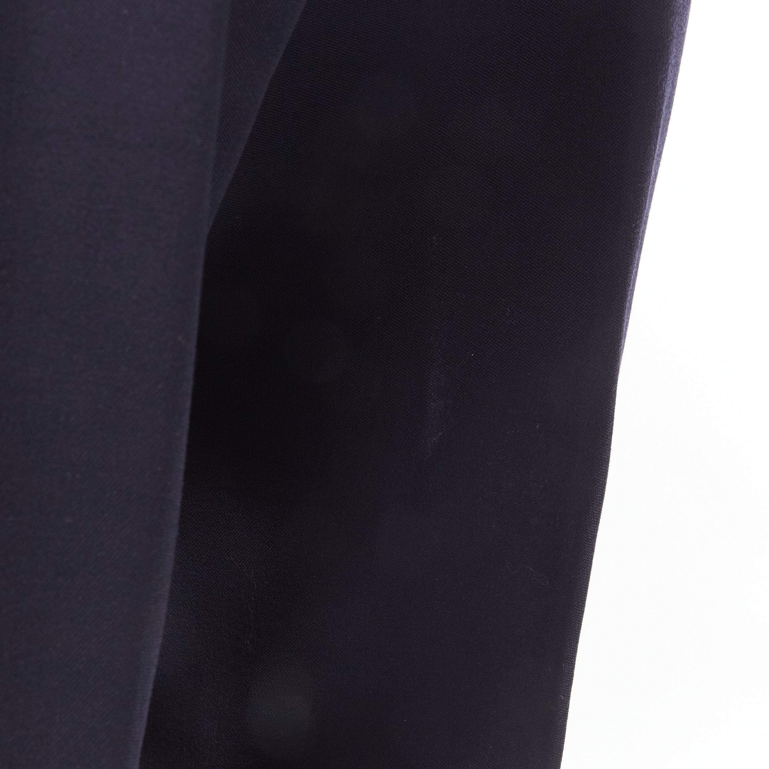 Saint Laurent Paris SAINT LAURENT virgin wool navy classic satin shawl collar tux blazer suit EU50 L Size 50R - 9 Thumbnail