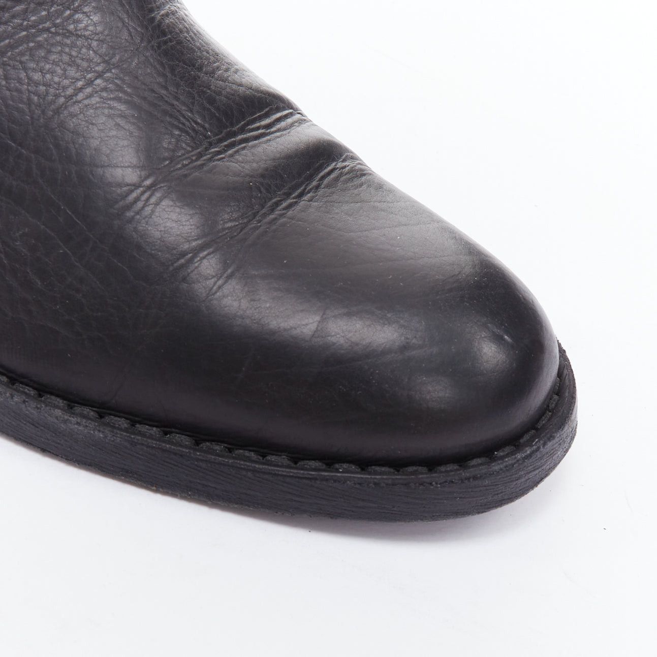 Ann Demeulemeester ANN DEMEULEMEESTER black leather double zip flat ankle boots EU40.5 Size US 7.5 / EU 40-41 - 7 Thumbnail