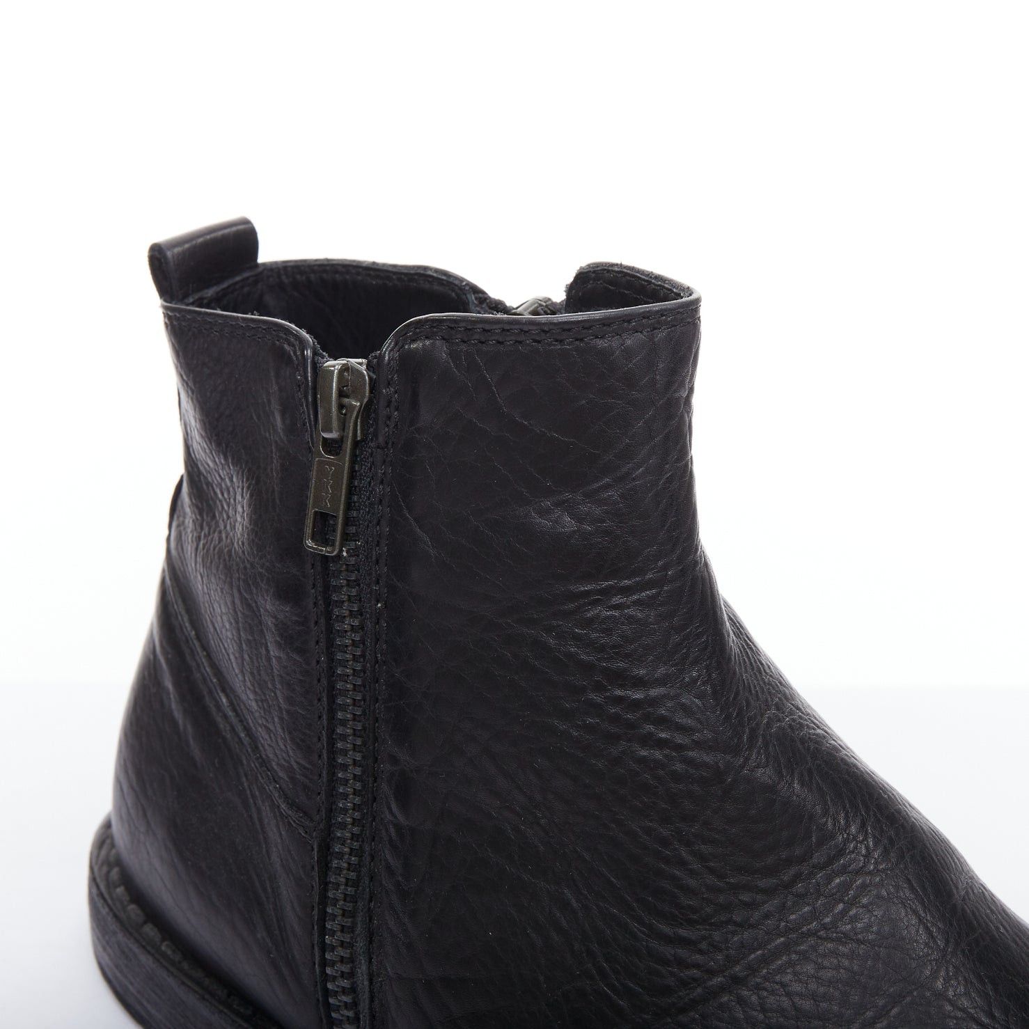 Ann Demeulemeester ANN DEMEULEMEESTER black leather double zip flat ankle boots EU40.5 Size US 7.5 / EU 40-41 - 8 Thumbnail