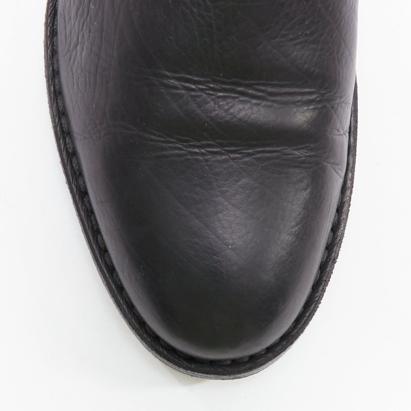Ann Demeulemeester ANN DEMEULEMEESTER black leather double zip flat ankle boots EU40.5 Size US 7.5 / EU 40-41 - 6 Thumbnail