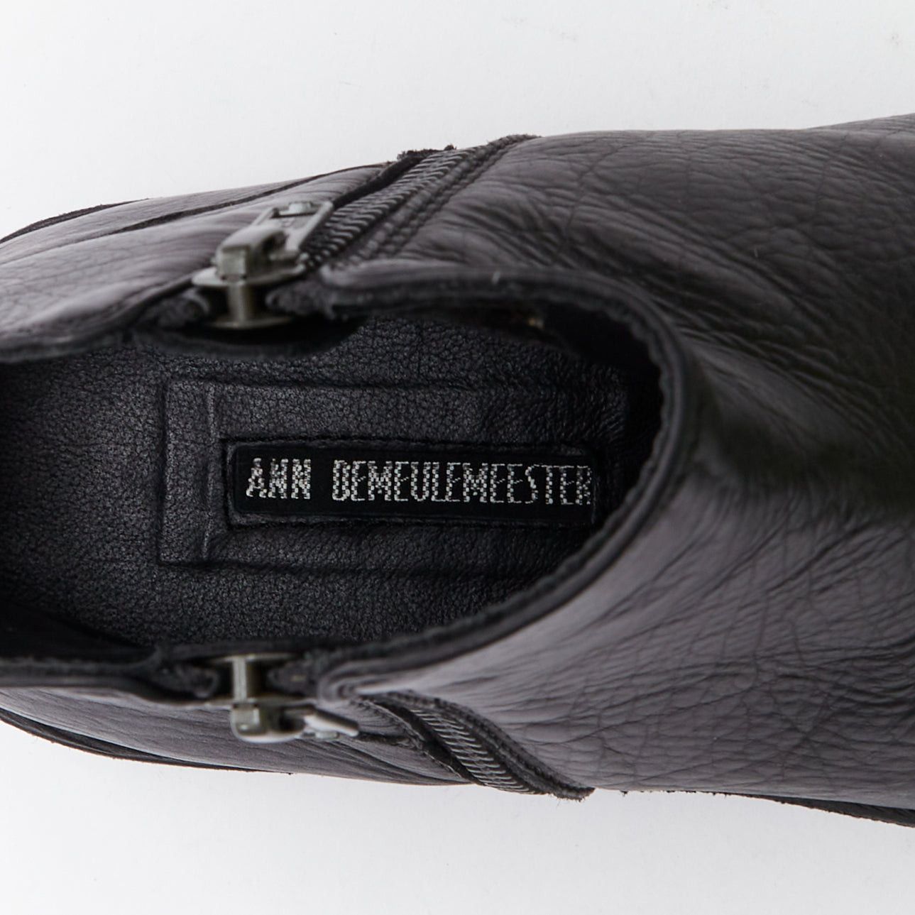 Ann Demeulemeester ANN DEMEULEMEESTER black leather double zip flat ankle boots EU40.5 Size US 7.5 / EU 40-41 - 9 Thumbnail