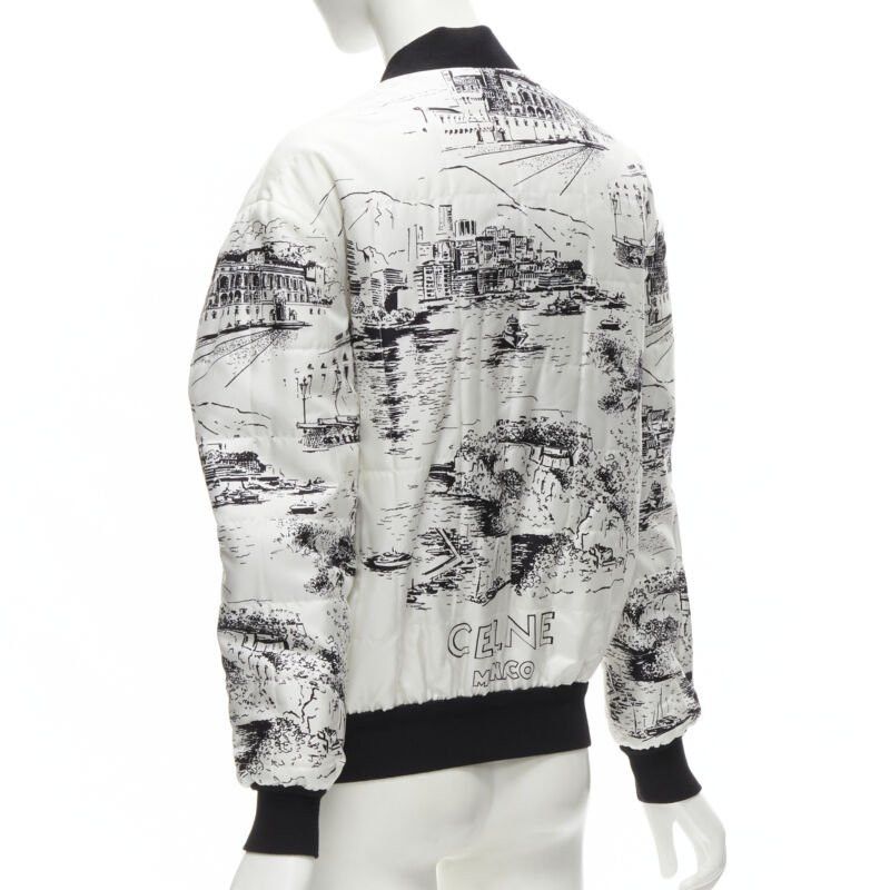 Celine CELINE Hedi Slimane Runway Casaque white silk foulard reversible bomber FR34 Size XS / US 0-2 / IT 36-38 - 7 Thumbnail