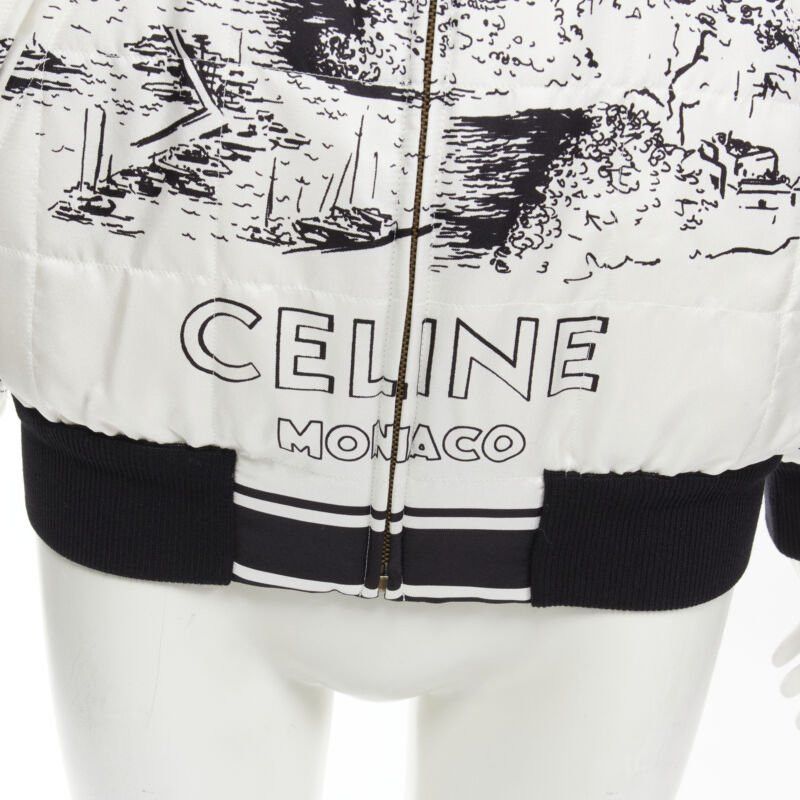 Celine CELINE Hedi Slimane Runway Casaque white silk foulard reversible bomber FR34 Size XS / US 0-2 / IT 36-38 - 2 Thumbnail