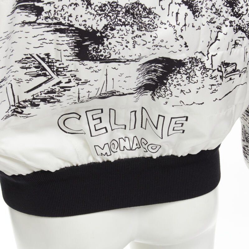 Celine CELINE Hedi Slimane Runway Casaque white silk foulard reversible bomber FR34 Size XS / US 0-2 / IT 36-38 - 10 Thumbnail