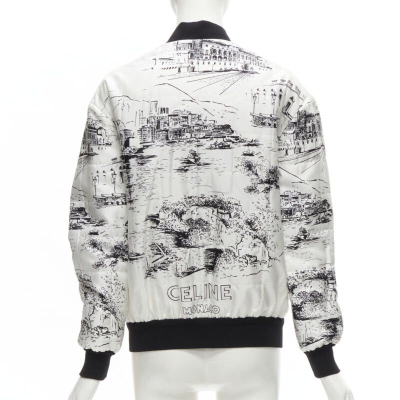 Celine CELINE Hedi Slimane Runway Casaque white silk foulard reversible bomber FR34 Size XS / US 0-2 / IT 36-38 - 6 Thumbnail