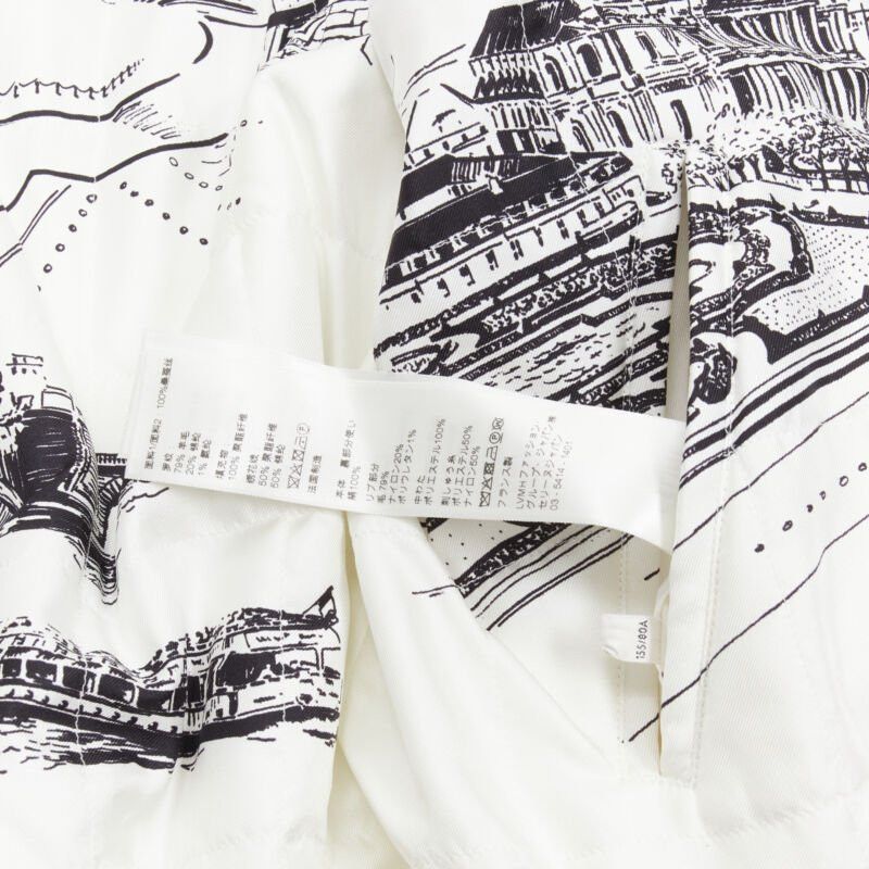 Celine CELINE Hedi Slimane Runway Casaque white silk foulard reversible bomber FR34 Size XS / US 0-2 / IT 36-38 - 11 Thumbnail
