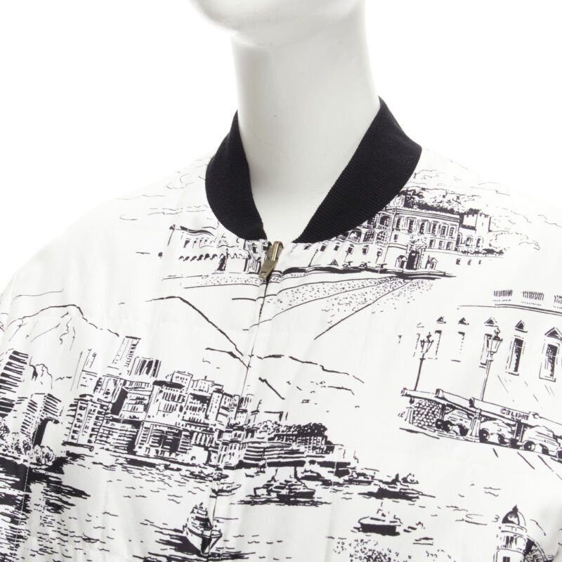 Celine CELINE Hedi Slimane Runway Casaque white silk foulard reversible bomber FR34 Size XS / US 0-2 / IT 36-38 - 8 Thumbnail