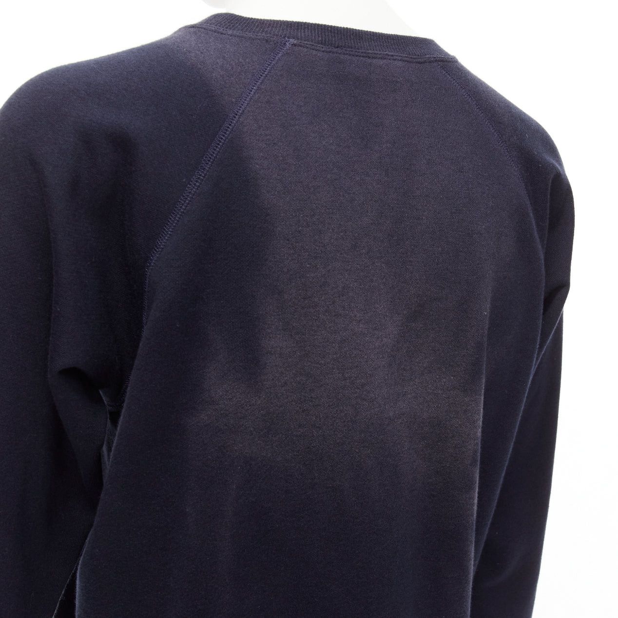Celine CELINE Anchor navy cotton cashmere logo print crew long sleeve sweatshirt XS Size S / US 4 / IT 40 - 7 Thumbnail