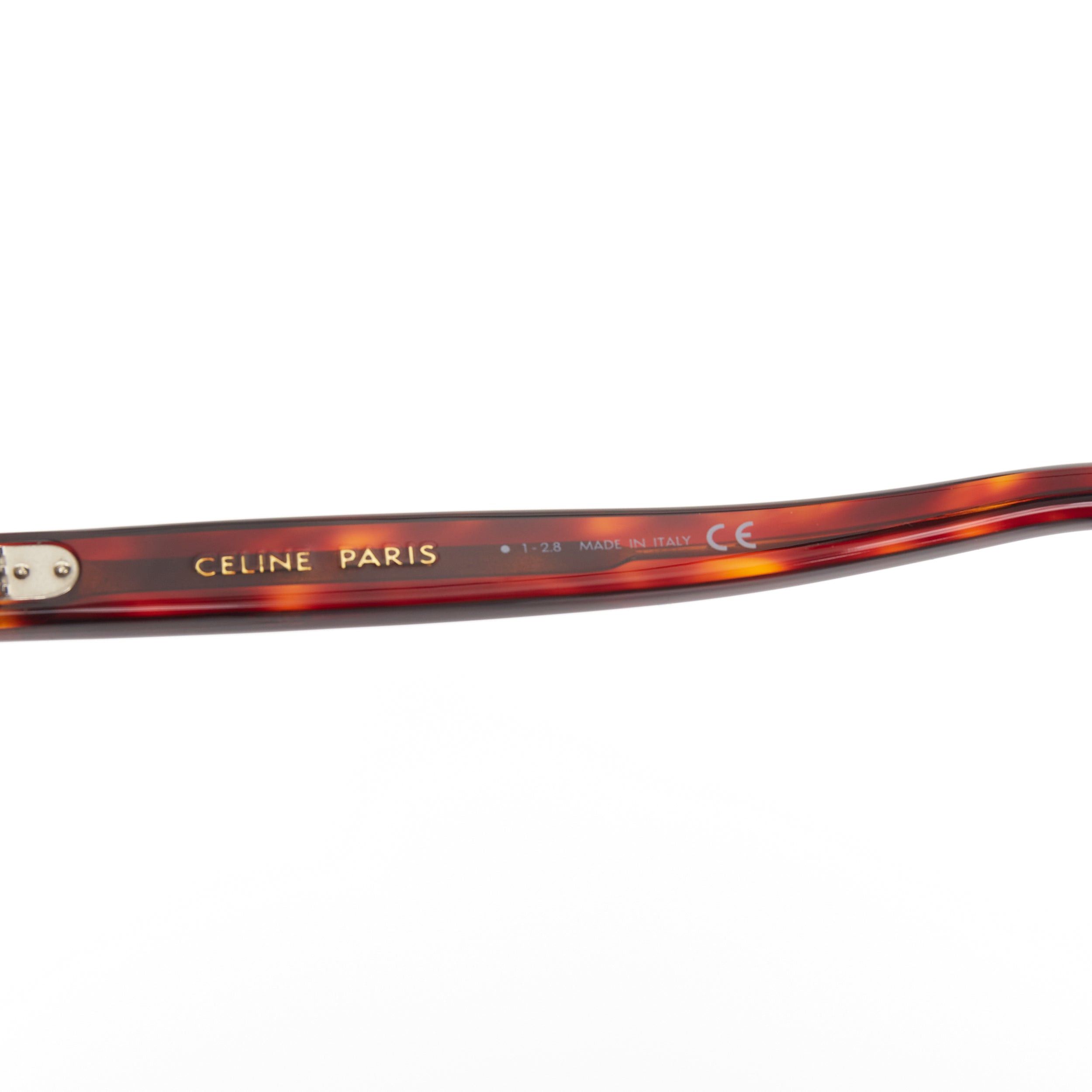 Celine CELINE CL400641 brown tortoise oversized butterfly square sunglasses Size ONE SIZE - 7 Thumbnail