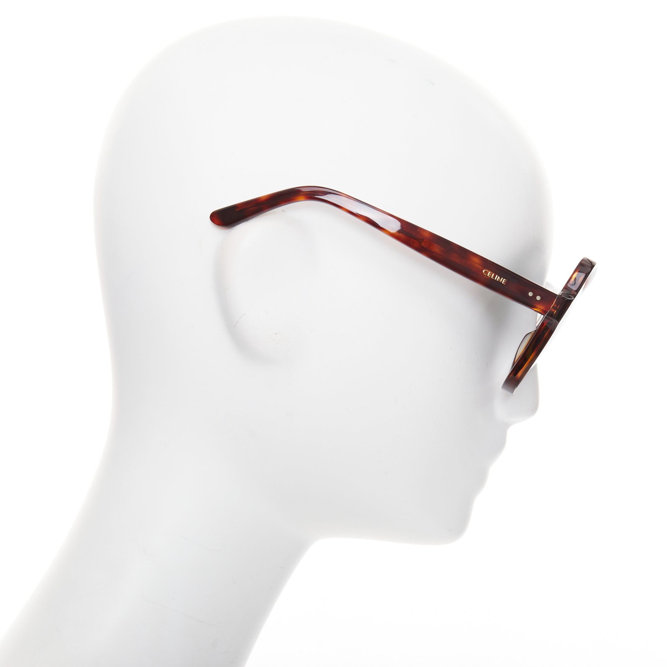 Celine CELINE CL400641 brown tortoise oversized butterfly square sunglasses Size ONE SIZE - 3 Thumbnail